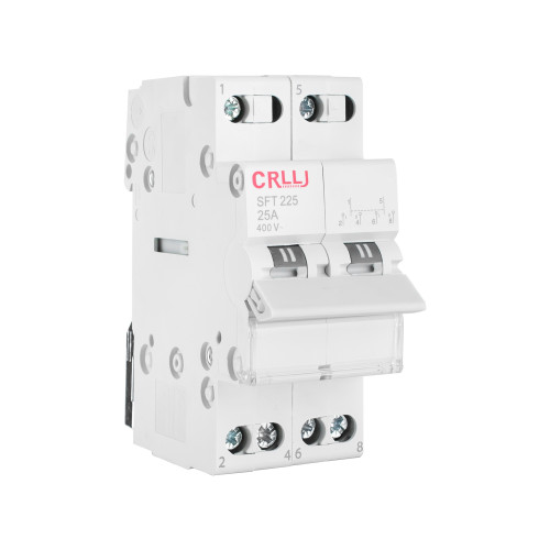 Переключатель напряжения 2-0-1, 2P, 25A, 5.6kW, 50Hz