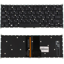 Клавиатура для ноутбука ACER (AS: SF314-54) rus, black, без фрейма, подсветка клавиш