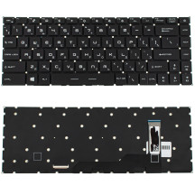 Клавиатура для ноутбука MSI (GS66, GE66) rus, black, без фрейма, подсветка клавиш RGB Per-key (ОРИГИНАЛ)