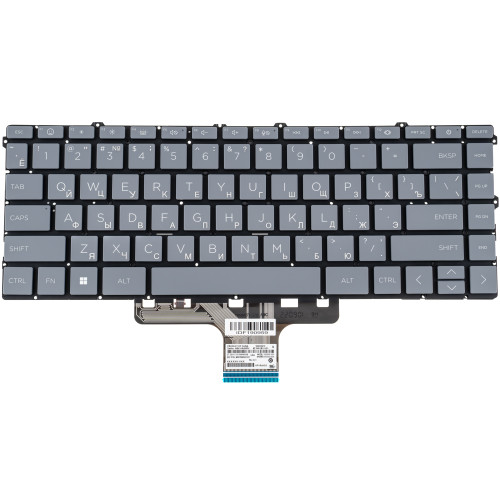 Клавіатура для ноутбука HP (240 G10) rus, gray, без кадру, підсвічування клавіш (ОРИГІНАЛ)