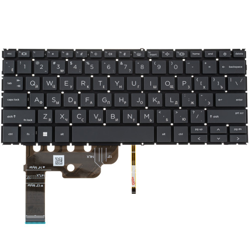 Клавіатура для ноутбука HP (EliteBook X360: 1040 G9) rus, black, без фрейма, підсвічування клавіш (ОРИГІНАЛ)