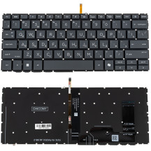 Клавиатура для ноутбука HP (EliteBook: 840 G11) rus, black, без фрейма, подсветка клавиш (copilot) (ОРИГИНАЛ)