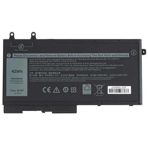 Оригінальна батарея для ноутбука DELL 1V1XF (Latitude 5500, 5501, 5401) 11.4V 42W Black 