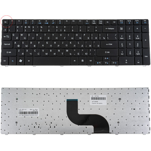 УЦЕНКА ! Клавіатура для ноутбука ACER (AS: 5236, 5336, 5410, 5538, 5553, EM: E440, E640, E730, G640) rus, black
