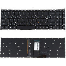 Клавіатура для ноутбука ACER (SW: SF315-51) ukr, black, без фрейма, підсвічування клавіш(оригінал)