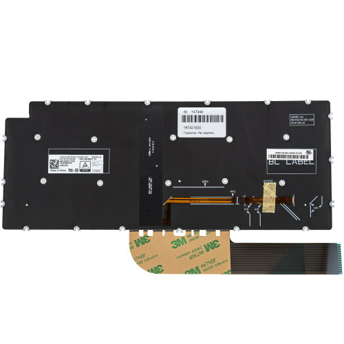 Клавиатура для ноутбука DELL (Inspiron: 5390, 5490, 7490) ukr, gray, без фрейма, подсветка клавиш (ОРИГИНАЛ)