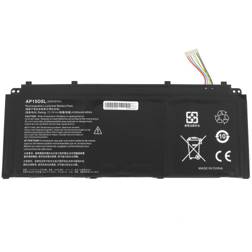 Батарея для ноутбука ACER AP15O3K (БЕЗ УШЕК) (Aspire S5-371, Swift 5 SF514-51) 11.1V 4350mAh 48Wh Black