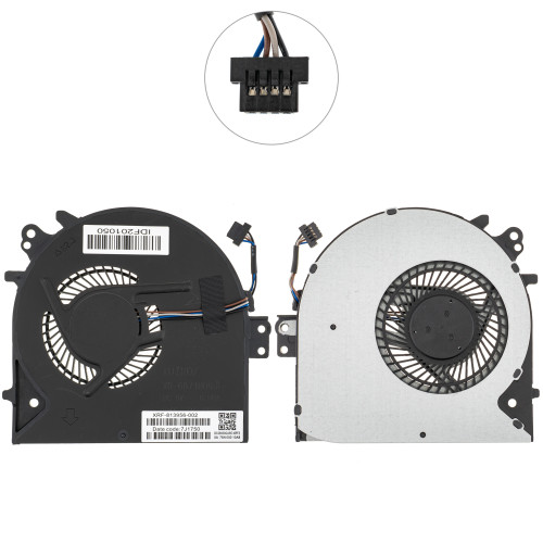 Вентилятор для ноутбука HP ProBook 450 G5, 455 G5, 470 G5, 4pin (L00843-001) (Кулер)