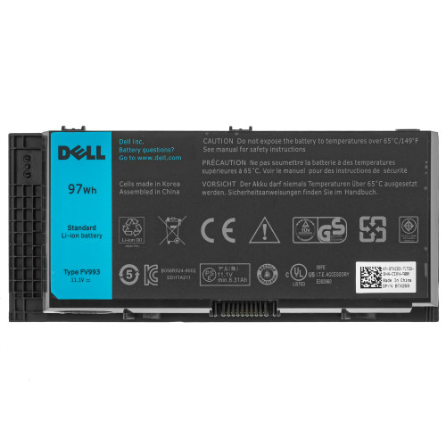 Оригинальная батарея для ноутбука DELL N71FM (Precision: M4600, M4700, M6600, M6700 series) 11.1V 8310mAh 97Wh Black