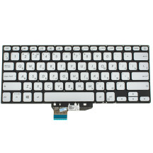 Клавіатура для ноутбука ASUS (X430 series) rus, silver, без кадру, підсвічування клавіш