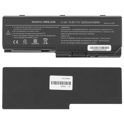 Батарея для ноутбука Toshiba PA3536 (Equium P200 Series, Satellite: L350 Series, L355 Series, L355D Series, P200 Series) 10.8V 5200mAh Black