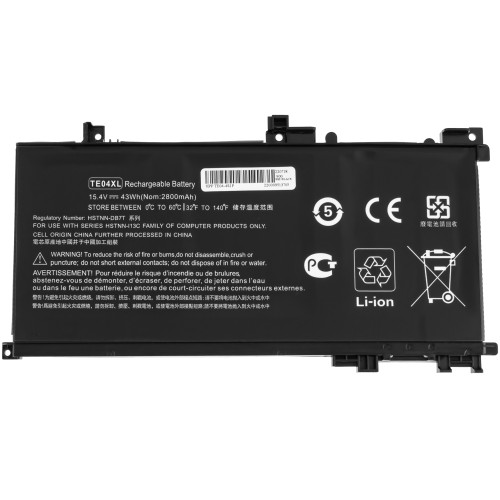 Батарея для ноутбука HP TE04XL (Omen 15-AX200 series) 15.4V 2800mAh Black