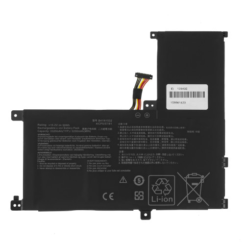 Батарея для ноутбука ASUS B41N1532 (UX560UA, Q504UA, Q534UA series) 15.2V 3200mAh 50Wh Black
