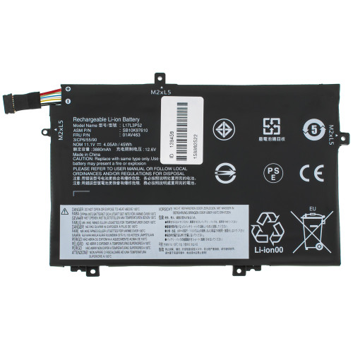 Батарея для ноутбука LENOVO L17L3P52 (ThinkPad: L490, L580, L590, E490, E590) 11.1V 45Wh Black