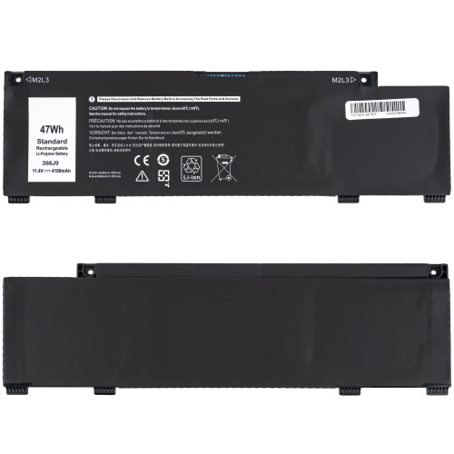 Батарея для ноутбука DELL 266J9 (G3 15 3590, G3 15 3500, G3 15 5500, Inspiron 14 5490) 11.4V 4100mAh 47Wh Black