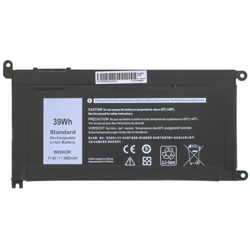 Батарея для ноутбука DELL WDX0R (Inspiron: 15 5568, 13 5368, 13 5378) 11.4V 3400mAh 39Wh Black