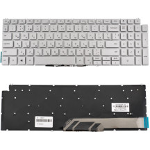 Клавіатура для ноутбука DELL (Inspiron: 5584), rus, silver, без кадру