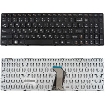 Клавиатура для ноутбука LENOVO (G580, G585, N580, N585, Z580, Z585) ukr, black, black frame