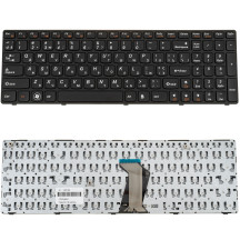 Клавиатура для ноутбука LENOVO (B570, B575, B580, B590, V570, V575, V580, Z570, Z575) ukr, black, black frame