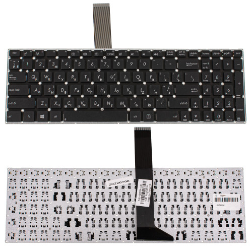 Клавіатура для ноутбука ASUS (X501, X550, X552, X750 series) ukr, black, без фрейму, без кріплень