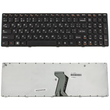 Клавиатура для ноутбука LENOVO (G570, G575, G770, G780, Z560, Z565) ukr, black, black frame