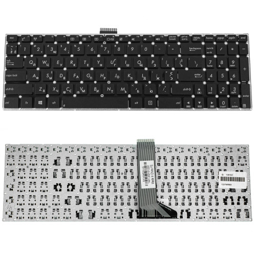Клавіатура для ноутбука ASUS (X502, X551, X553, X555, S500, TP550) ukr, black, без фрейму, без кріплень