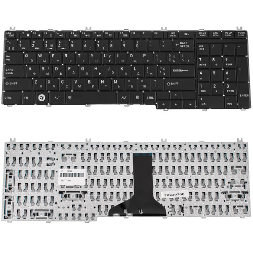 Клавиатура для ноутбука TOSHIBA (C650, C655, L650, L655, C660, L670, L675) ukr, black