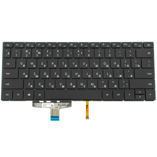 Клавиатура для ноутбука HUAWEI (W19 series) rus, black, без фрейма, подсветка клавиш