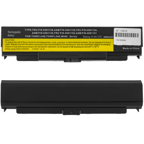 Батарея для ноутбука LENOVO 45N1148 (ThinkPad T540p, T440p, W540, L440, L540 series) 10.8V 4400mAh Black