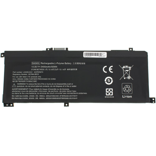 Батарея для ноутбука HP SA04XL (Envy x360 15-DS, 15-DR) 14.8V 3400mAh 50Wh Black