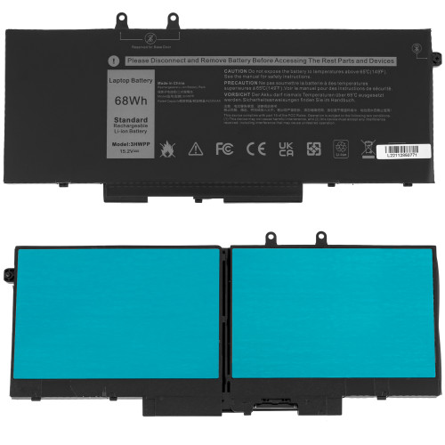 Батарея для ноутбука DELL 3HWPP (Latitude 5401, 5410, 5411, 5501, 5510, 5511) 15.2V 4250mAh 68Wh Black
