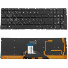Клавиатура для ноутбука HP (Omen: 15-DC) rus, black, без фрейма, подсветка клавиш (RGB 4)