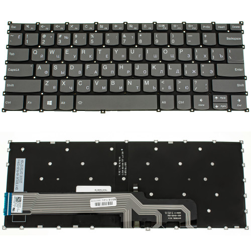 Клавіатура для ноутбука LENOVO (IdeaPad: S540-14 series) rus, onyx black, без кадру, підсвічування клавіш