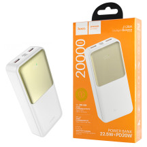 Універсальна мобільна батарея HOCO J136A Sirui, 22.5W+PD20Wi, 20000mAh, White (6942007634847)