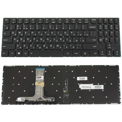 Клавіатура для ноутбука LENOVO (Legion: Y540-15) rus, black, без фрейму, підсвічування клавіш (оригінал) (black bezzel)