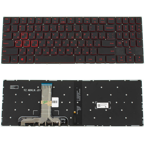 Клавиатура для ноутбука LENOVO (Legion: Y540-15) rus, black, без фрейма, подсветка клавиш RED (ОРИГИНАЛ)