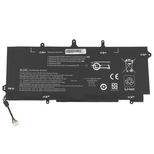 Батарея для ноутбука HP BL06XL (EliteBook 1040 G1, 1040 G2) 11.1V 3400mAh 38Wh