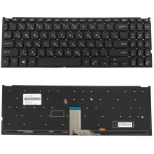 Клавиатура для ноутбука ASUS (X512 series) rus, black, без фрейма, подсветка клавиш
