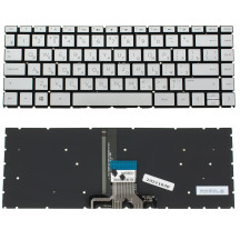 Клавиатура для ноутбука HP (14-CM, 14-CK) rus, silver, без фрейма, подсветка клавиш