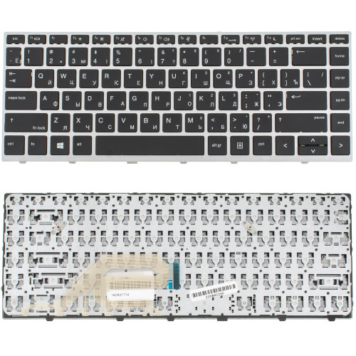 Клавиатура для ноутбука HP (ProBook: 430 G5, 440 G5) rus, black, silver frame