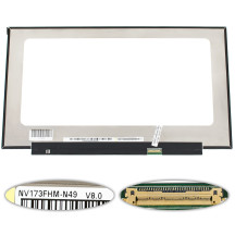УЦІНКА! Матриця 17.3 NV173FHM-N49 (1920*1080, 30pin(eDP, IPS, 250 cd/m2, кольоропередача 45%), LED, SLIM(без планок та вушок), матова, роз'єм праворуч знизу) для ноутбука