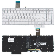 Клавіатура для ноутбука LENOVO (Legion: 5-15 series), rus, white, підсвічування клавіш, без кадру