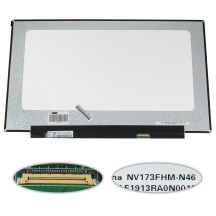 УЦІНКА! Матриця 17.3 NV173FHM-N46 (1920*1080, 30pin(eDP, IPS, 300 cd/m2, кольоропередача 72%), LED, SLIM(без планок та вушок), матова, роз'єм праворуч знизу) для ноутбука