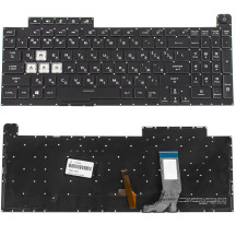 Клавиатура для ноутбука ASUS (G731GD, G731GT, G731GU) rus, black, без фрейма, подсветка клавиш (RGB 4) (ОРИГИНАЛ)