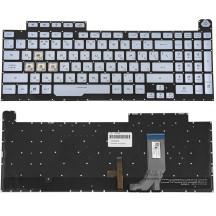 Клавиатура для ноутбука ASUS (G713 series 2022 year) rus, silver, без фрейма, подсветка клавиш (RGB 4 Blue)
