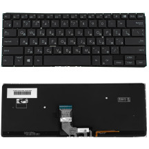 Клавіатура для ноутбука ASUS (B1400 series) rus, black, без фрейму, підсвічування клавіш