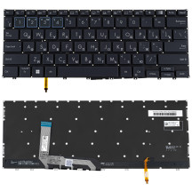 Клавиатура для ноутбука ASUS (B3402 series) rus, black, без фрейма, подсветка клавиш