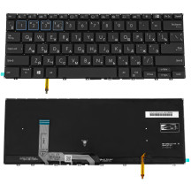 Клавиатура для ноутбука ASUS (B7402 series) rus, black, без фрейма, подсветка клавиш