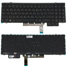 Клавиатура для ноутбука ASUS (H7600 series) rus, black, без фрейма, подсветка клавиш