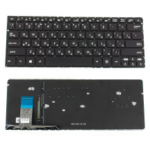 Клавіатура для ноутбука ASUS (UX330CA series) rus, black, без фрейма, підсвічування клавіш